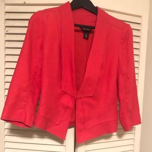 Red linen blazer from White House Black Market -2